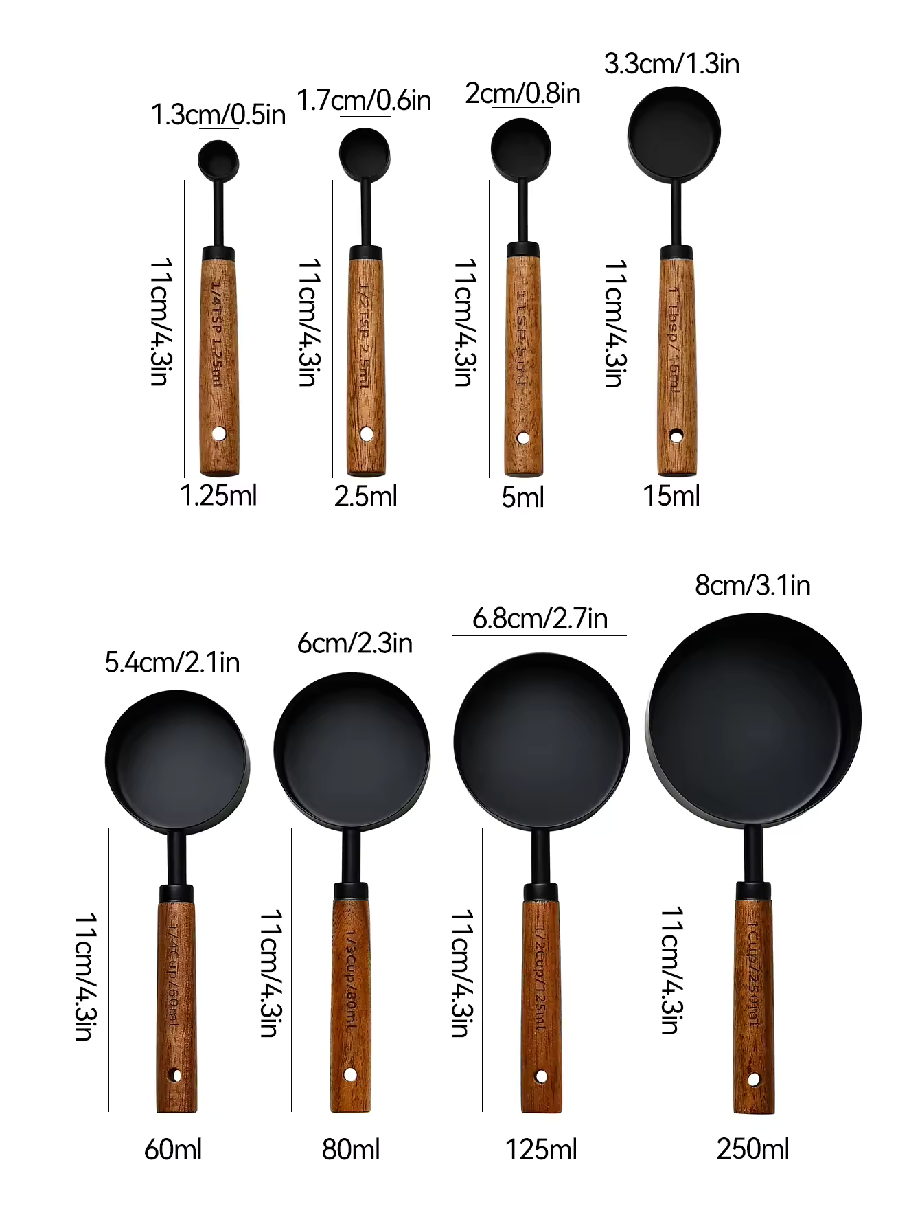 Timber Measure Set - 8-teiliges Messbecher